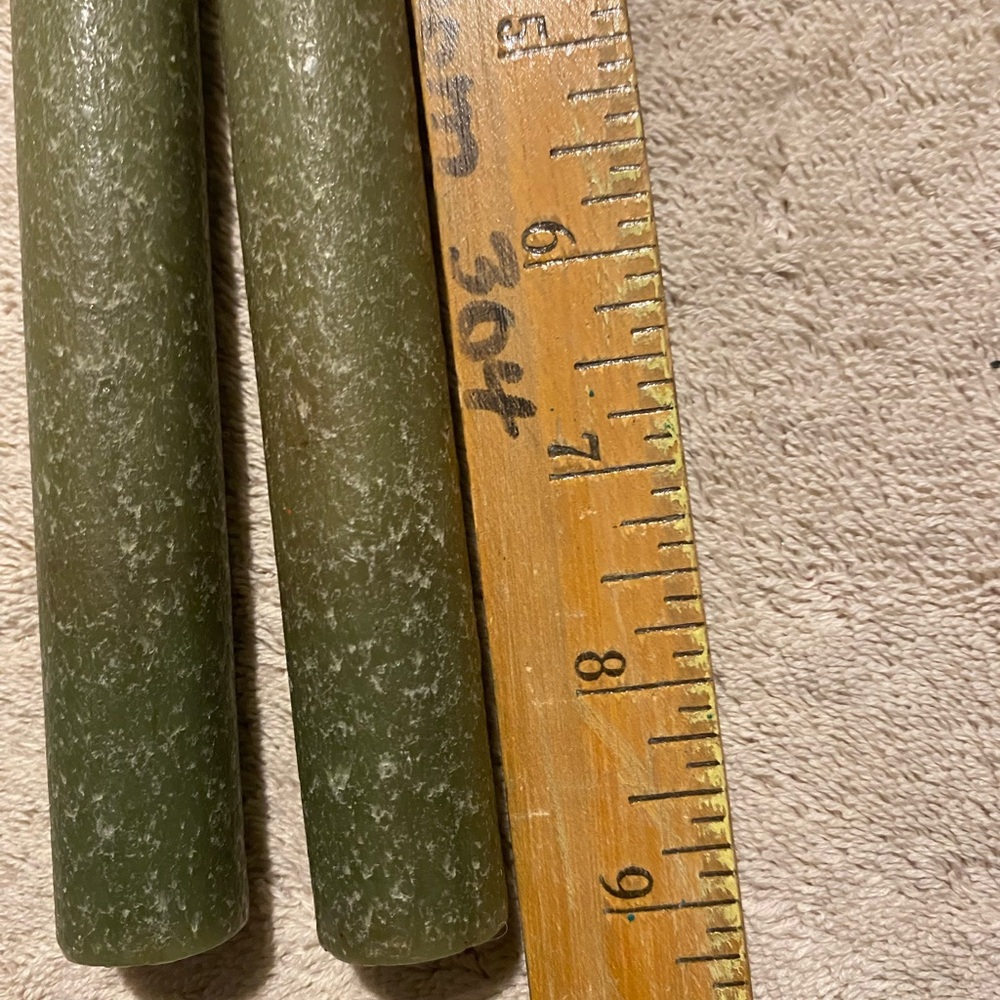 Root Candles 9-inch Timberline Arista dinner candles in the dark olive set of 2 - Picture 5 of 5